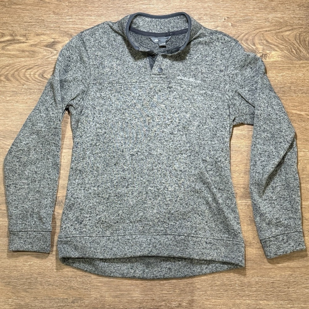Eddie Bauer Men's Medium Snap-Front Radiator Fleece Sweater Charcoal‎ - Picture 2 of 7